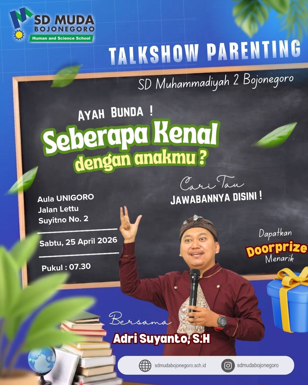 SD Muhammadiyah 2 Bojonegoro Gelar Seminar Parenting: “Ayah Bunda! Seberapa Kenal dengan Anakmu?”